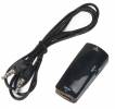 E-129 HDMI female to VGA female with Audio Jack 3.5mm Converter Black (OEM) (BULK)
